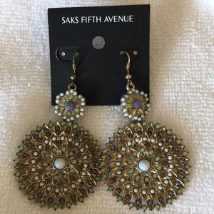 BoHo earrings gold with stones